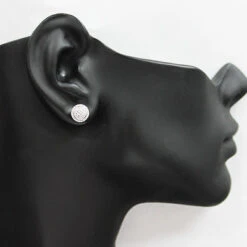 Pave Diamond Stud Earrings In Sterling Silver 0.26ct -Urban Jewels Shop pave diamond stud earrings in sterling silver 026ct p 46813bod