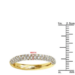 Thin Pave Diamond Wedding Band 0.86ct 14K White Gold -Urban Jewels Shop pave diamond wedding band 086ct 14k gold rulerye