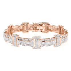 Pave Real Diamond Bracelet For Men 10K Yellow Gold 3.18ct 8 Pave Real Diamond Bracelet For Men 10K Yellow Gold 3.18ct -Urban Jewels Shop pave real diamond bracelet for men 10k gold 318ct ro