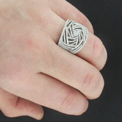 14K White Gold Ladies Diamond Pave Ring 1.35ct -Urban Jewels Shop pave rings 14k gold ladies diamond ring 135ct p 35858bod