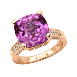 Pink Sapphire 0.55ct Diamond 14K White Gold Cocktail Ring For Women -Urban Jewels Shop pink sapphire diamond rings 14k gold cocktail ring 046ct p 49141 ro