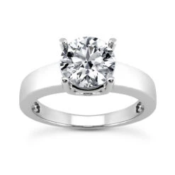 Platinum Diamond Engagement Ring 1ct 3.3mm