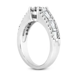 Platinum Diamond Engagement Ring And Band Set 2.34ct Band: 2mm, Eng.: 6mm -Urban Jewels Shop platinum diamond engagement ring set 234ct p 30277 additional white