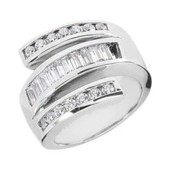 Platinum Ladies Diamond Ring 1.24ct 18.4mm