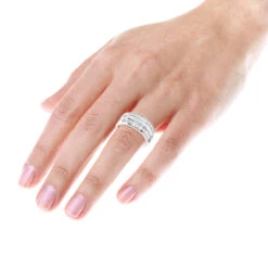 Platinum Ladies Diamond Ring 2 Carat Round & Princess Diamonds Band -Urban Jewels Shop platinum ladies diamond ring 190ct p 32679 bodwh