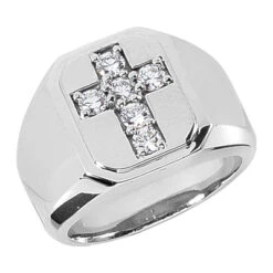 Platinum Men's Diamond Ring 0.30ct 12.3mm