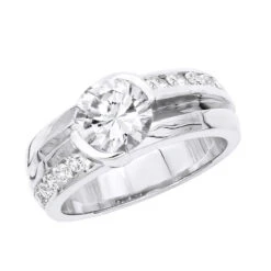 Platinum Men's 3 Carat Solitaire G/VS Diamond Ring