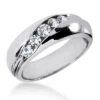 Platinum Men's Diamond Wedding Ring 0.64ct