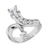 Platinum Right Hand Diamond Ladies Ring 1.47ct