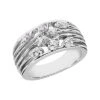 Platinum Round Diamond Ladies Ring 0.32ct