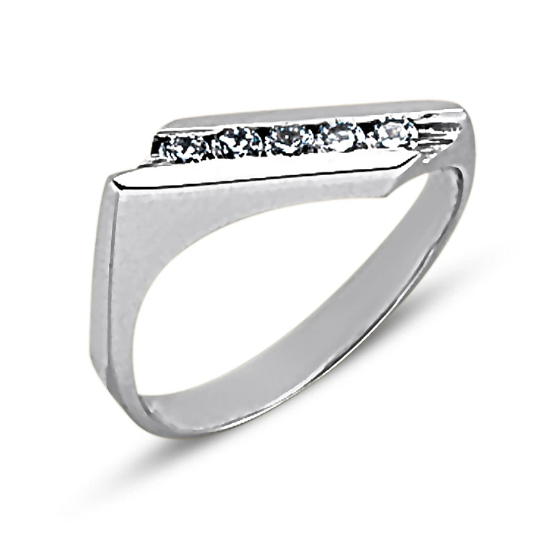 Thin Platinum Round Diamond Ladies Ring 0.40ct 1 Thin Platinum Round Diamond Ladies Ring 0.40ct