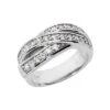 Platinum Round Diamond Ladies Ring 0.60ct 8.5mm