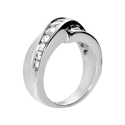 Platinum Round Diamond Ladies Ring 0.80ct 7.7mm 2 Platinum Round Diamond Ladies Ring 0.80ct 7.7mm - Image 2