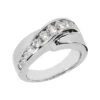 Platinum Round Diamond Ladies Ring 0.80ct 7.7mm