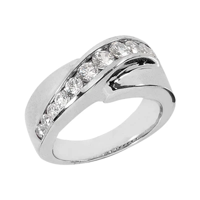 Platinum Round Diamond Ladies Ring 0.80ct 7.7mm 1 Platinum Round Diamond Ladies Ring 0.80ct 7.7mm