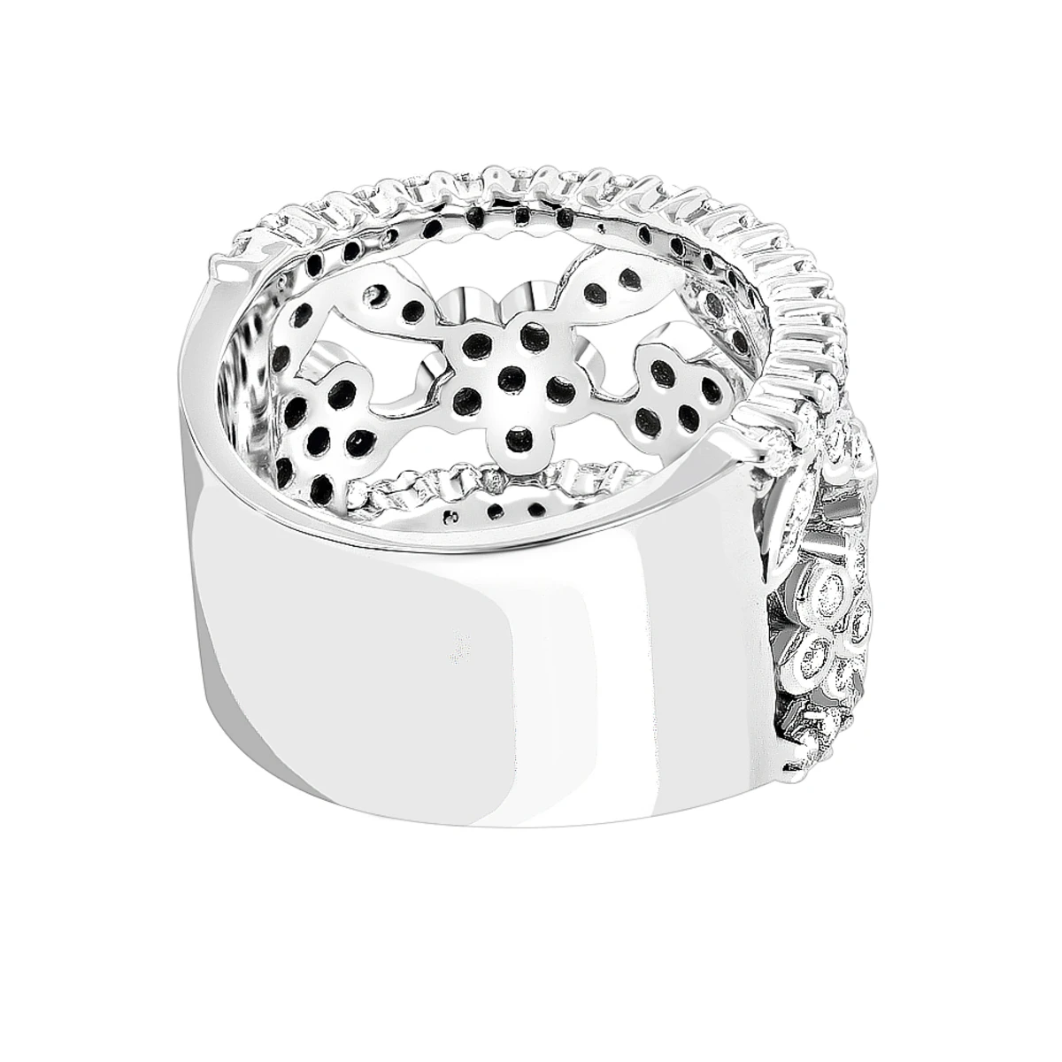 Platinum Round Diamond Ladies Ring 0.82ct 12.8mm 2 Platinum Round Diamond Ladies Ring 0.82ct 12.8mm - Image 2