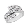 Platinum Round Diamond Ladies Ring 0.90ct 14.1mm
