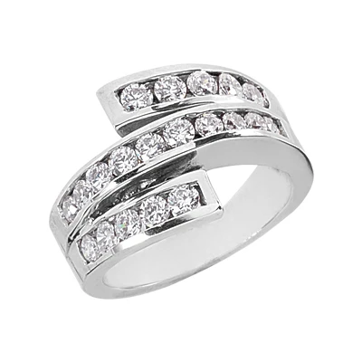 Platinum Round Diamond Ladies Ring 0.90ct 14.1mm 1 Platinum Round Diamond Ladies Ring 0.90ct 14.1mm