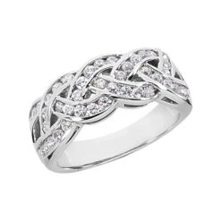 Platinum Round Diamond Ladies Ring 0.92ct 8.4mm
