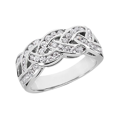 Platinum Round Diamond Ladies Ring 0.92ct 8.4mm 1 Platinum Round Diamond Ladies Ring 0.92ct 8.4mm
