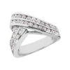 Platinum Round Diamond Ladies Ring 1.05ct 13mm