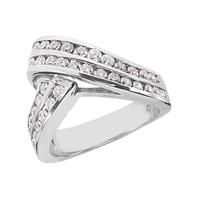 Platinum Round Diamond Ladies Ring 1.05ct 13mm 1 Platinum Round Diamond Ladies Ring 1.05ct 13mm