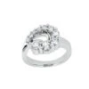 Platinum Round Diamond Ladies Ring 1.05ct 12.5mm