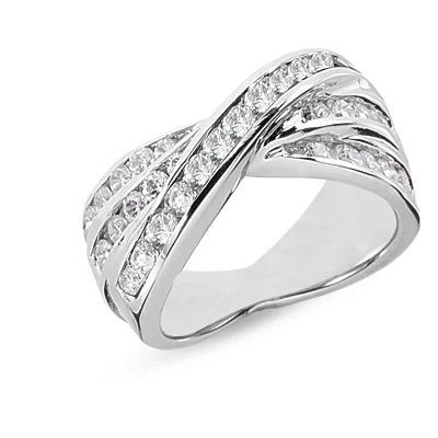 Platinum Round Diamond Ladies Ring 1.19ct 1 Platinum Round Diamond Ladies Ring 1.19ct