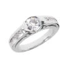 Platinum Round Diamond Ladies Ring 1.22ct 4.5mm