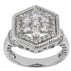 Platinum Round Diamond Ladies Ring 1.49ct