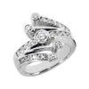 Platinum Round Diamond Right Hand Ladies Ring 0.75ct