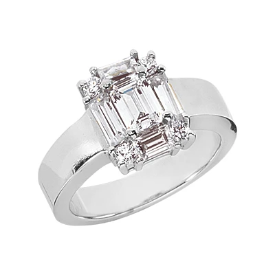 Platinum Women's Diamond Ring 1.50ct 1 Platinum Women's Diamond Ring 1.50ct