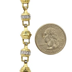 14K Yellow Gold Men's Diamond Chain Necklace 6.81ct 30 Inches -Urban Jewels Shop real 14k gold mens diamond chain necklace 16 81ct 30 inches backye