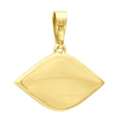 14K Yellow Gold White Black Diamond & Sapphire Evil Eye Pendant Enamel Charm -Urban Jewels Shop real 14k gold white black diamond sapphire evil eye pendant enamel charm 018020 backye