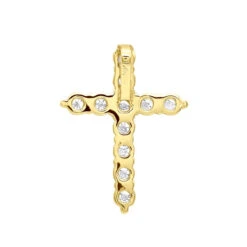 Real Diamond Cross Necklace 14K White Gold 2.5 Carat Cross Pendant -Urban Jewels Shop real diamond cross necklace 14k gold 25 carat cross pendant 000810 backye
