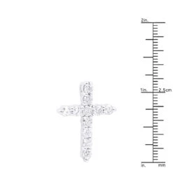 Real Diamond Cross Necklace 14K White Gold 2.5 Carat Cross Pendant -Urban Jewels Shop real diamond cross necklace 14k gold 25 carat cross pendant 000810 rulerwh