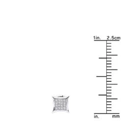 Real Diamond Earrings 10K White Gold Round Diamond Studs .1ct -Urban Jewels Shop real diamond earrings 10k gold round diamond studs 18ct rulerwh