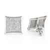 Real Diamond Earrings 10K White Gold Round Diamond Earrings 0.52ct