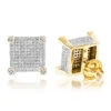 14K Yellow Gold Diamond Stud Earrings 0.85ct