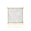 Real Hip Hop 10K Yellow Gold Men's Diamond Oversized Stud Earring 0.6ct