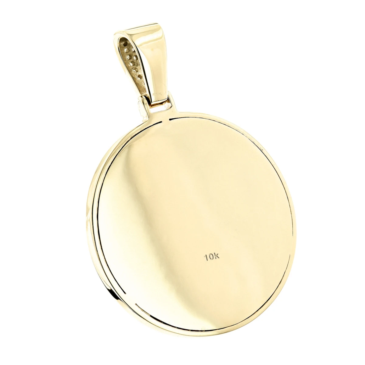 Rolex Style Diamond Pendant 3ct 10K Yellow Gold Crown Medallion 4 Rolex Style Diamond Pendant 3ct 10K Yellow Gold Crown Medallion - Image 4