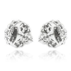Round Diamond Cluster Earrings 14K White Gold 4.02ct -Urban Jewels Shop round diamond cluster earrings in 14k gold 402ct p 6104 backwh