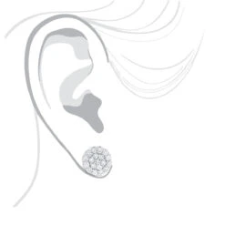 Round Diamond Cluster Earrings 14K White Gold 4.02ct -Urban Jewels Shop round diamond cluster earrings in 14k gold 402ct p 6104 bodwh