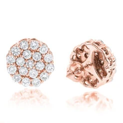 Round Diamond Cluster Earrings 14K White Gold 4.02ct -Urban Jewels Shop round diamond cluster earrings in 14k gold 402ct p 6104 ro