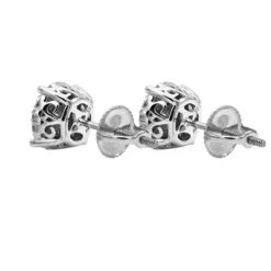 Round Diamond Stud Earrings 14K Rose Gold 0.76ct Pave Cluster Design -Urban Jewels Shop round diamond stud earrings 14k gold 076ct pave cluster design backwh