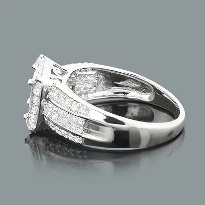 Round Princess Cut Diamond Engagement Ring 1.18ct 14K Rose Gold 2 Round Princess Cut Diamond Engagement Ring 1.18ct 14K Rose Gold - Image 2