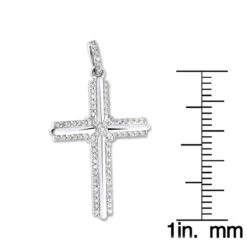 Small Diamond Crosses 14K White Gold Designer Cross Pendant 0.30ct -Urban Jewels Shop small diamond crosses 14k designer cross pendant 030ct p 6553 rulerwh