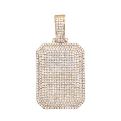 Small Diamond Dog Tag Pendant 1.75ct Fully Iced Out 10K White Gold By Luxurman 8 Small Diamond Dog Tag Pendant 1.75ct Fully Iced Out 10K White Gold By Luxurman -Urban Jewels Shop small diamond dog tag pendant 175ct fully iced out 14k gold by luxurman ro