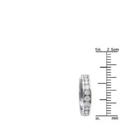 Small Hoops: 14K White Gold Diamond Hoop Earrings 1/2in 0.91ct 9 Small Hoops: 14K White Gold Diamond Hoop Earrings 1/2in 0.91ct -Urban Jewels Shop small hoops 14k diamond hoop earrings 091ct p 40621 rulerwh