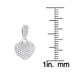 Small Pave Diamond Heart Pendant 14K White Gold 0.33ct 11 Small Pave Diamond Heart Pendant 14K White Gold 0.33ct -Urban Jewels Shop small pave diamond heart pendant 14k gold 045ct p 22324 rulerwh